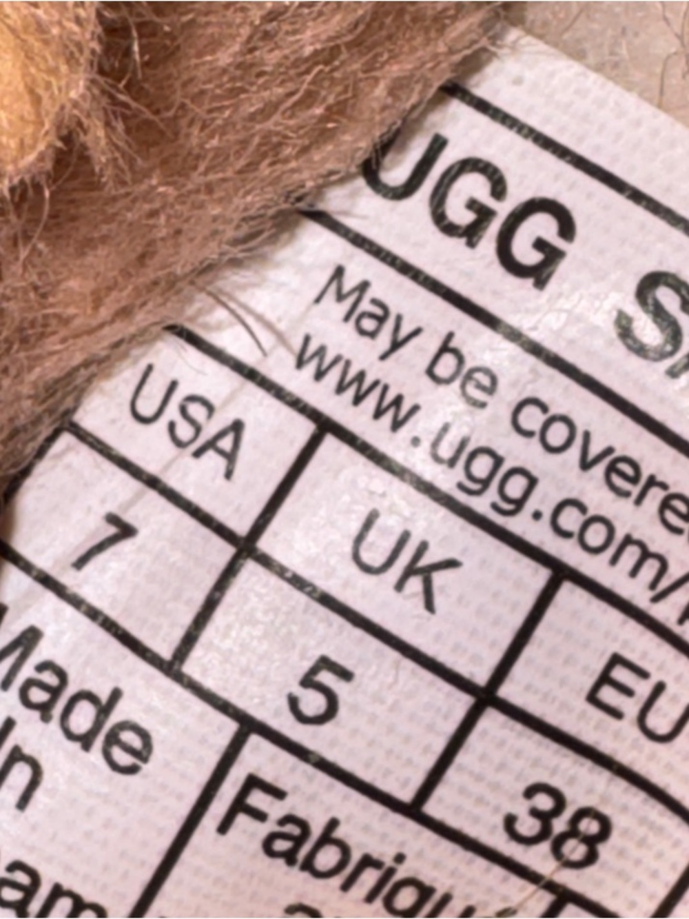 UGG Dark Brown Suede Shearling-Lined Slippers - Picture 4 of 4